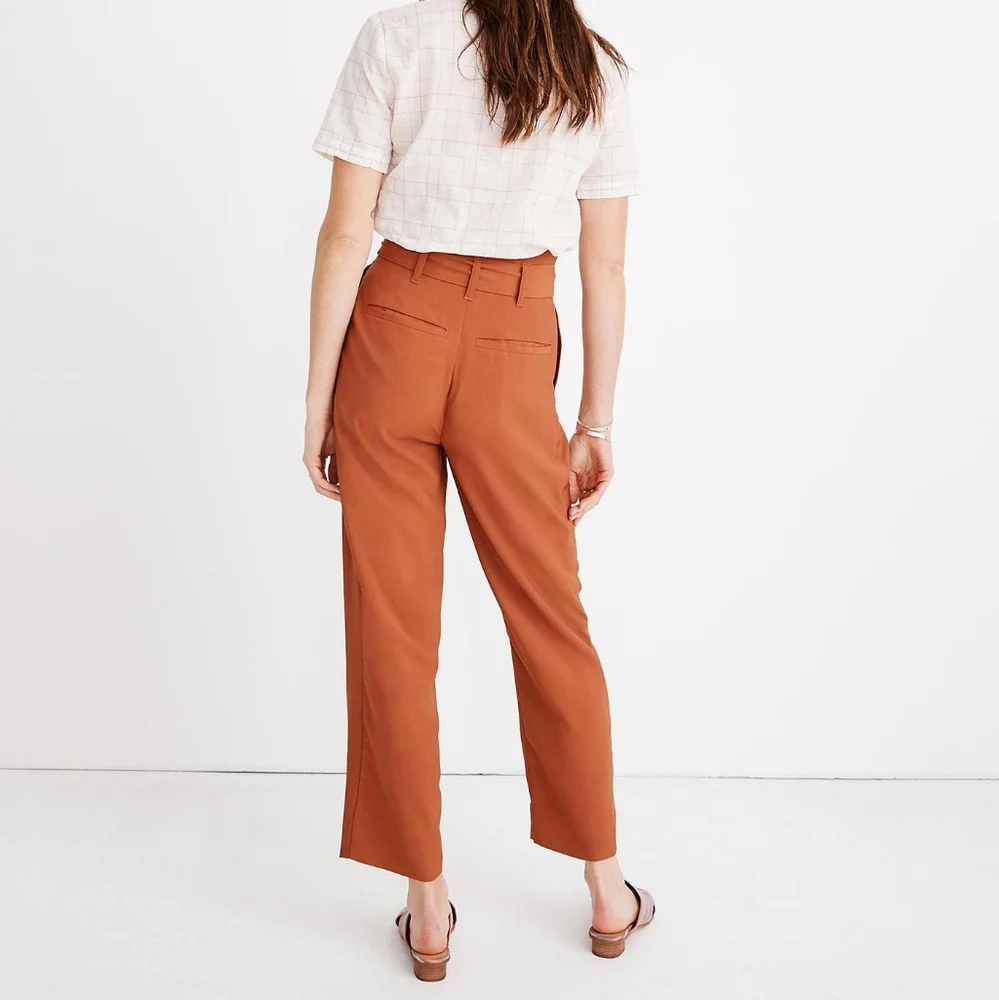 Madewell Satin Drapey Paperback Pants - Picture 2 of 9